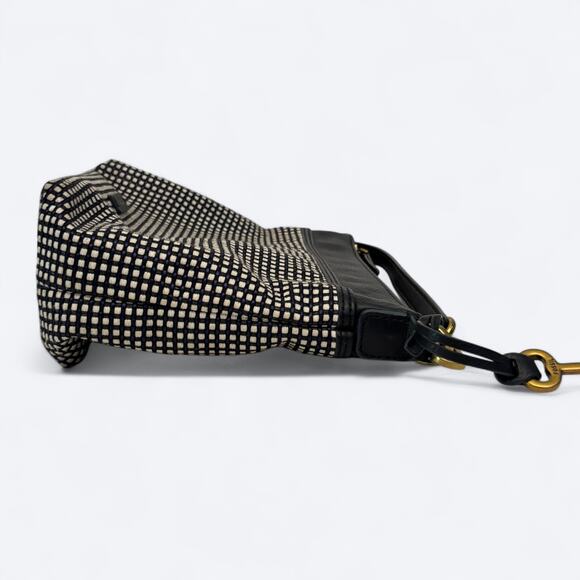 Fossil Woven Black/White Key Crossbody Hand Bag Minimalist Business Careerwear - Picture 6 of 11